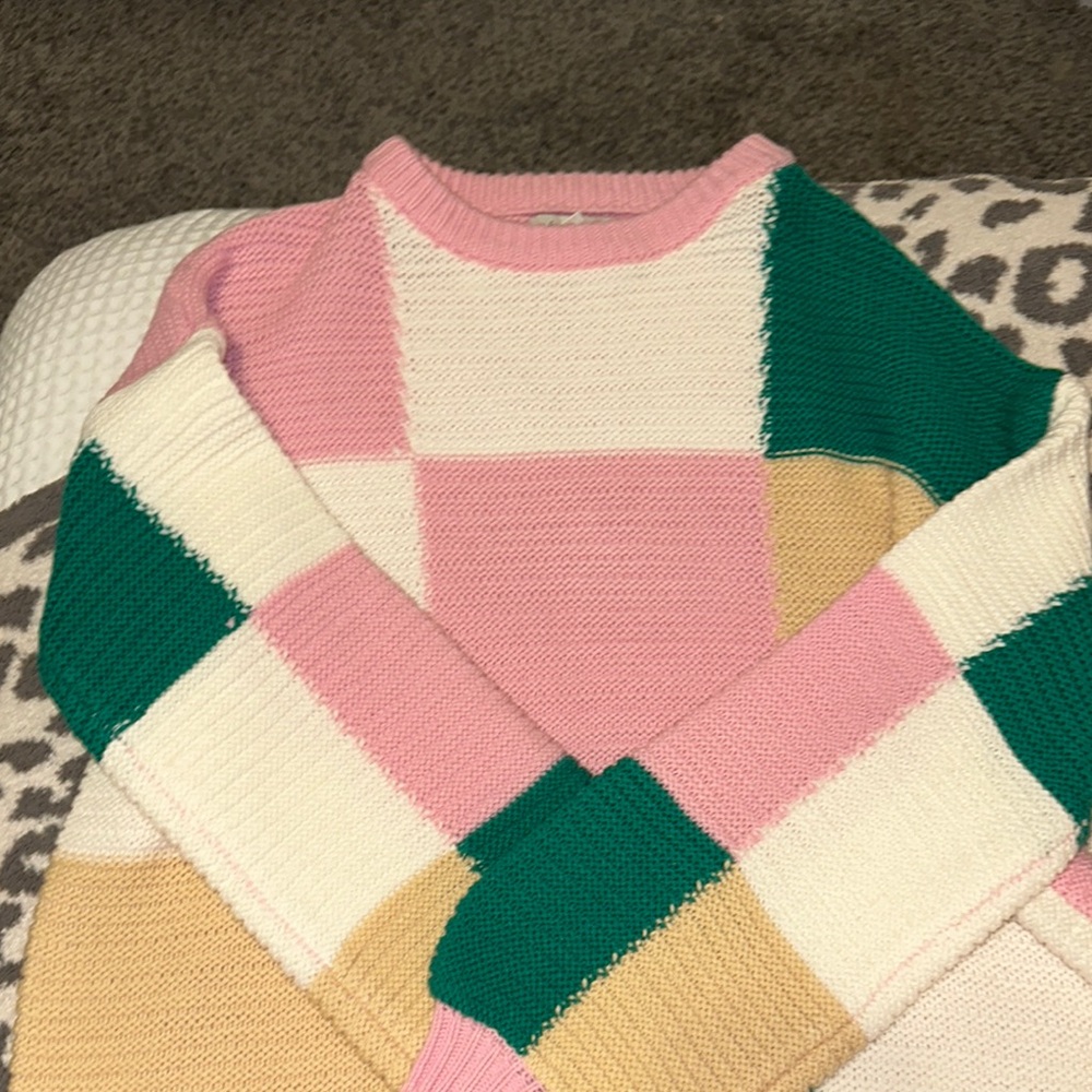 Colorful Patchwork Women's Sweater